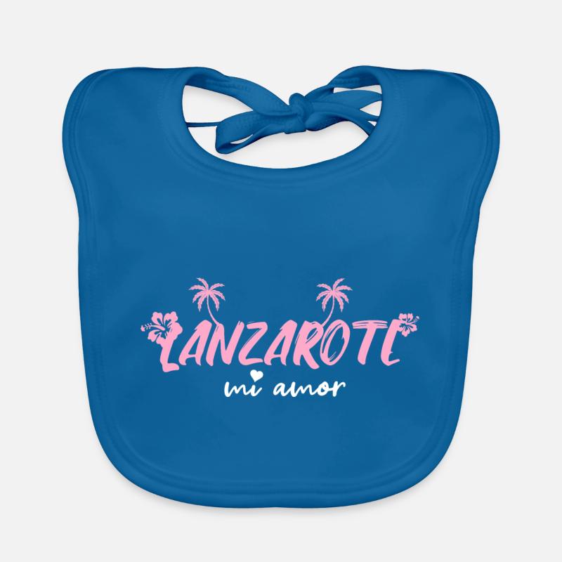 Lanzarote - Bavoir bio Bébé - bleu paon