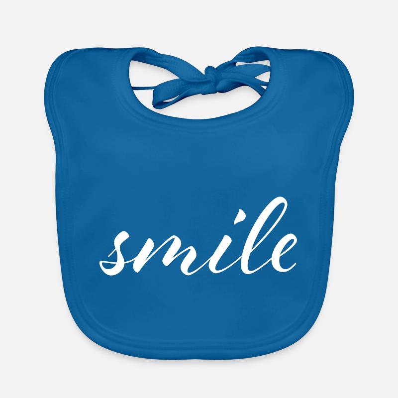 Sourire - Bavoir bio Bébé - bleu paon