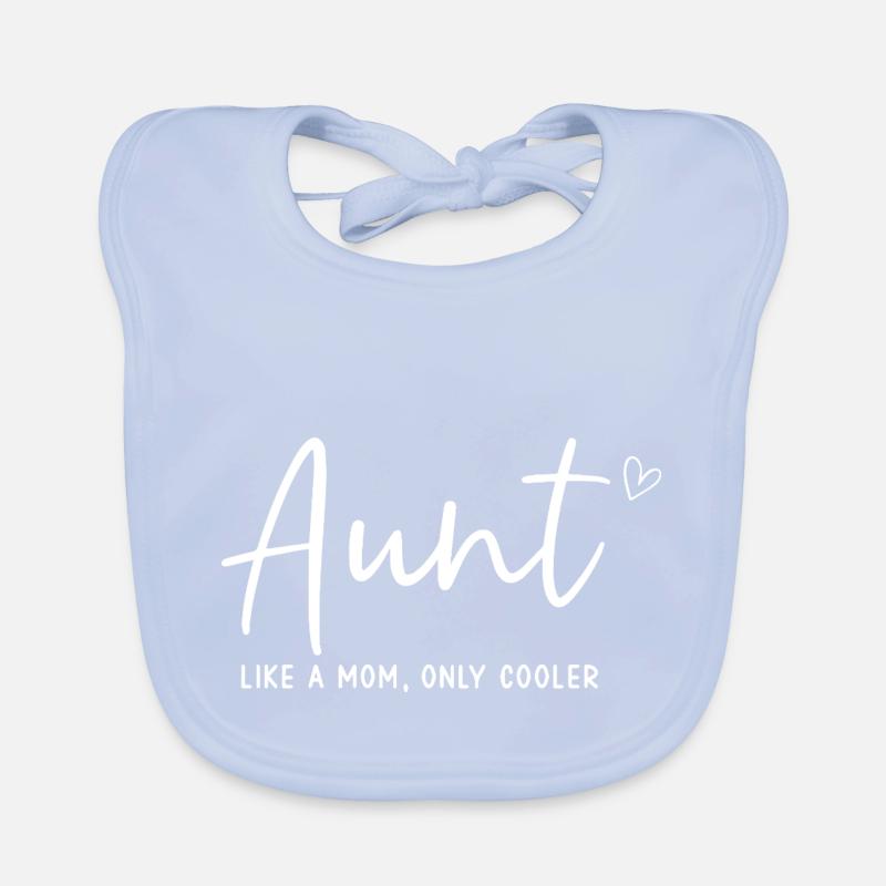 Tante wie eine Mutter nur cooleres Herz Design Baby Bio-Lätzchen