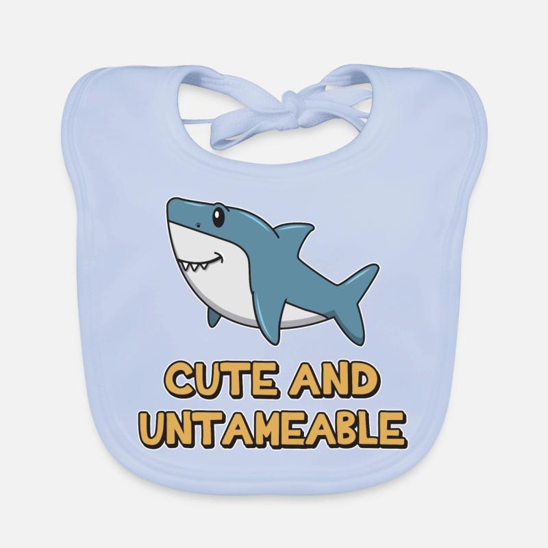 Taux de requin ➢ mignon et Shark Indomptable Bavoir bio Bébé