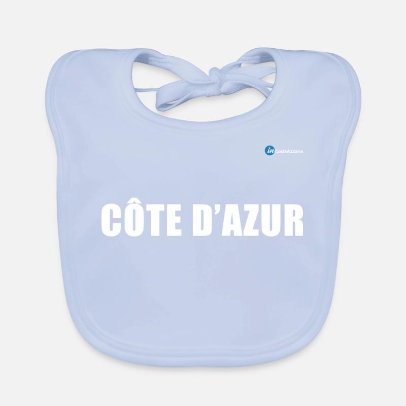 White Côte d'Azur Organic Baby Bibs