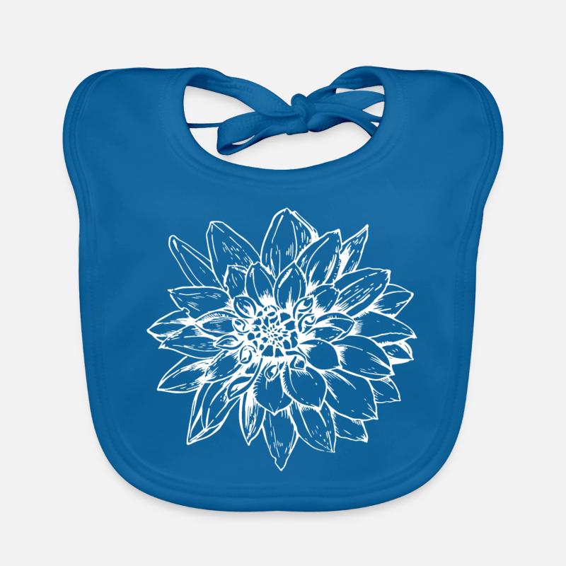 White dahlia Organic Baby Bibs