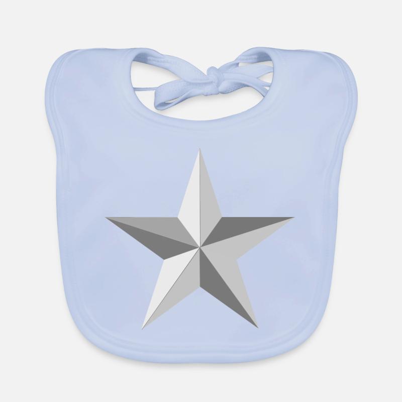 Stella d'argento Bavaglino ecologico per neonato
