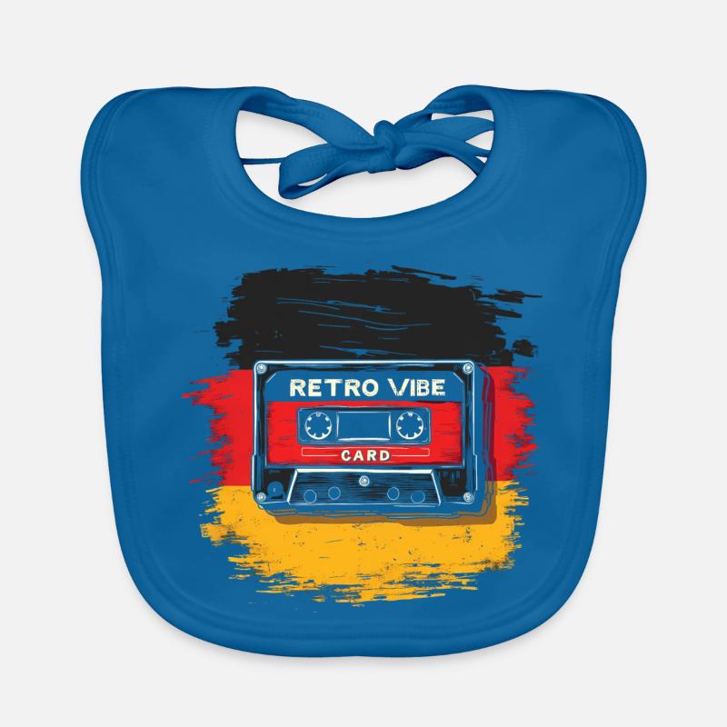 Style de mixtape de cassette rétro Bavoir bio Bébé