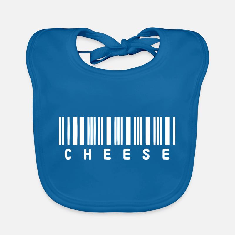 Cheese code (cheese code) - Organic Baby Bibs - peacock-blue