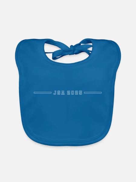 Jga 2025 Junggesellenabschied Outline - Baby Bio-Lätzchen - Pfauenblau - Vorne