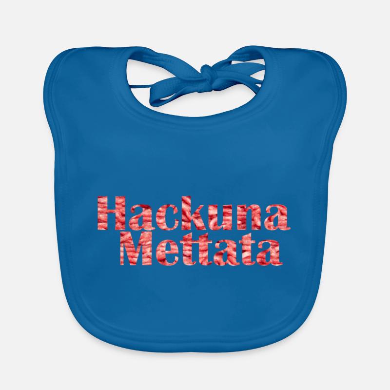 Hack Mett - Organic Baby Bibs - peacock-blue