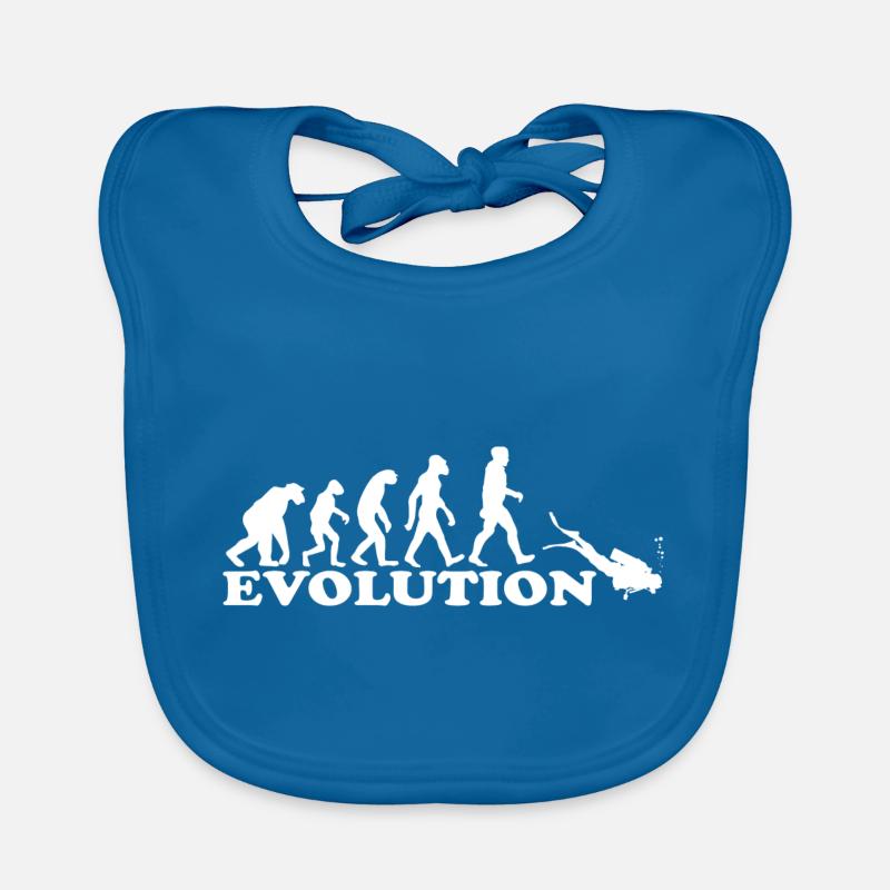 Evolution Tauchen Taucher Tauchsport Geschenk idee Baby Bio-Lätzchen