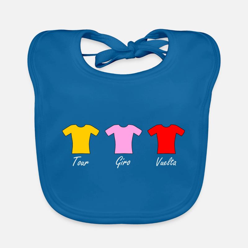 Tour Giro Vuelta - Bavoir bio Bébé - bleu paon