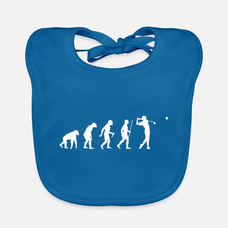 2562 Evolution Golf - Bavoir bio Bébé - bleu paon