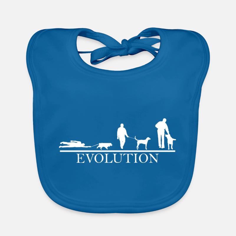 Evolution Gassi Go Dog - Organic Baby Bibs - peacock-blue