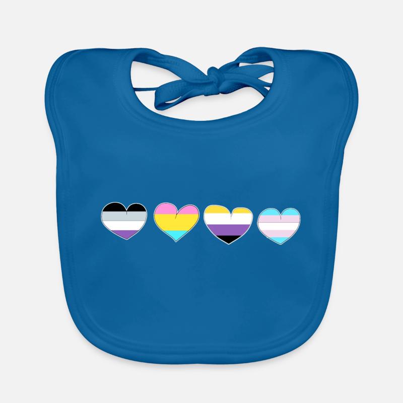 LGBT Pride - Bavoir bio Bébé - bleu paon