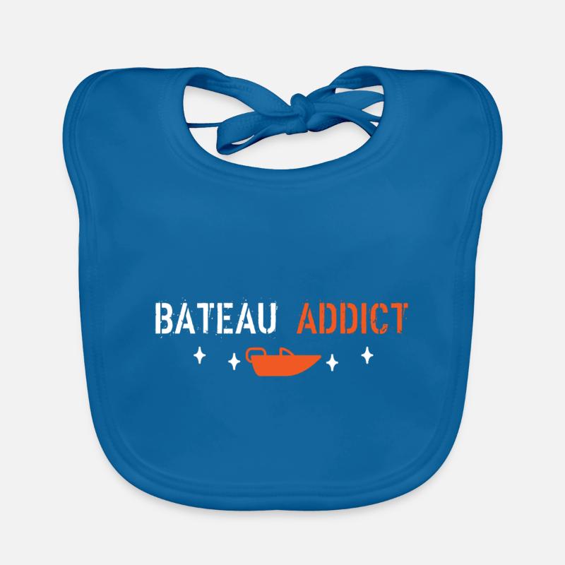 Bootssüchtig - Baby Bio-Lätzchen - Pfauenblau