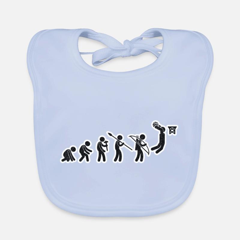 Evolution Basket-ball Noir Grunge Bavoir bio Bébé