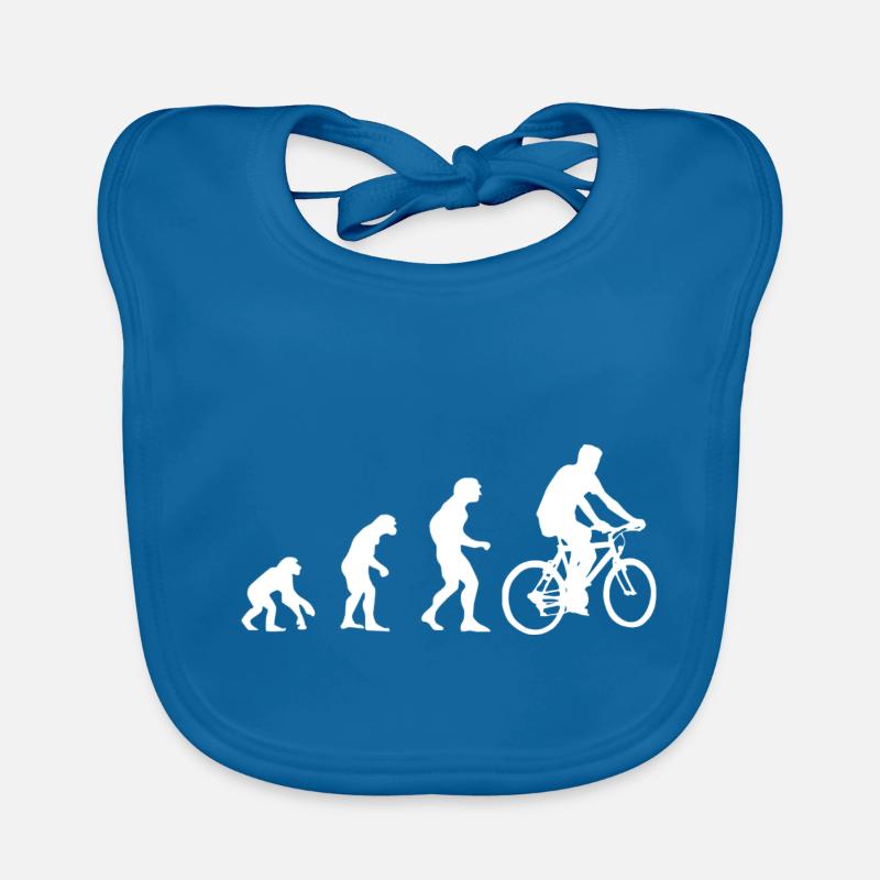 Evolution, singes au cycliste, vtt Bavoir bio Bébé