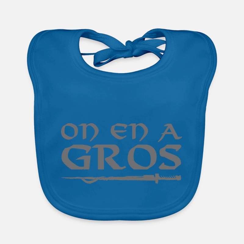 On en a gros - Bavoir bio Bébé - bleu paon