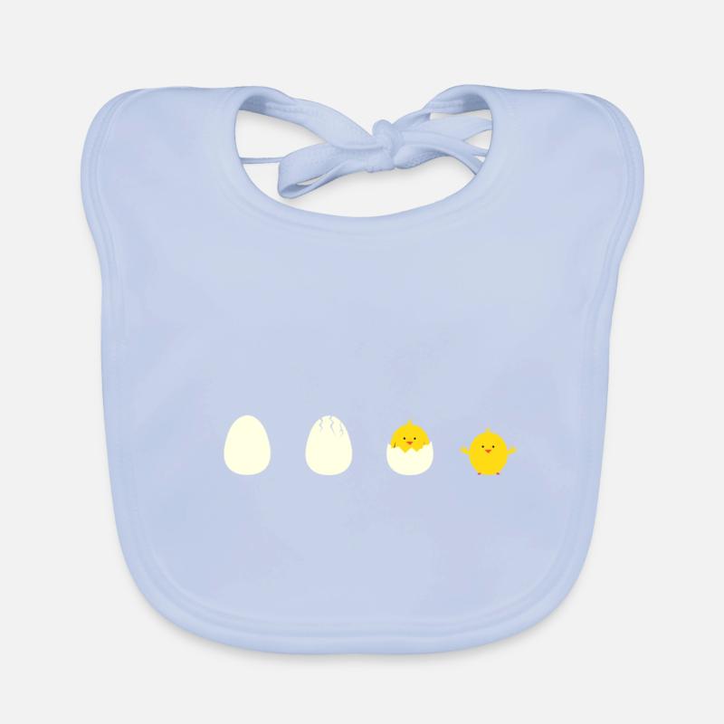 Chicks eggs hatching gift idea Organic Baby Bibs