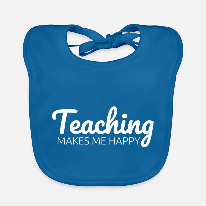 Schule Lehrer Lehrerin Geschenk Klasse Schüler - Bavoir bio Bébé - bleu paon