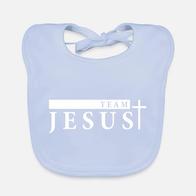 jesus team cross Organic Baby Bibs