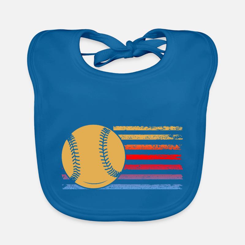 Baseball Player Baseball Organic Baby Bibs