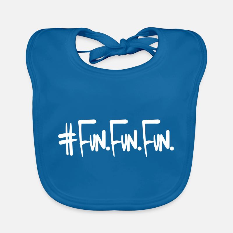 Fun Fun Fun - Bavoir bio Bébé - bleu paon