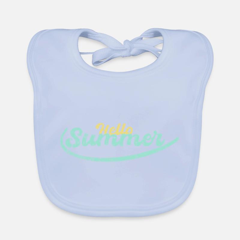 Hello Summer summer beach holiday gift Organic Baby Bibs
