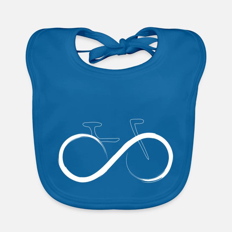 Fahrrad forever - Baby Bio-Lätzchen - Pfauenblau