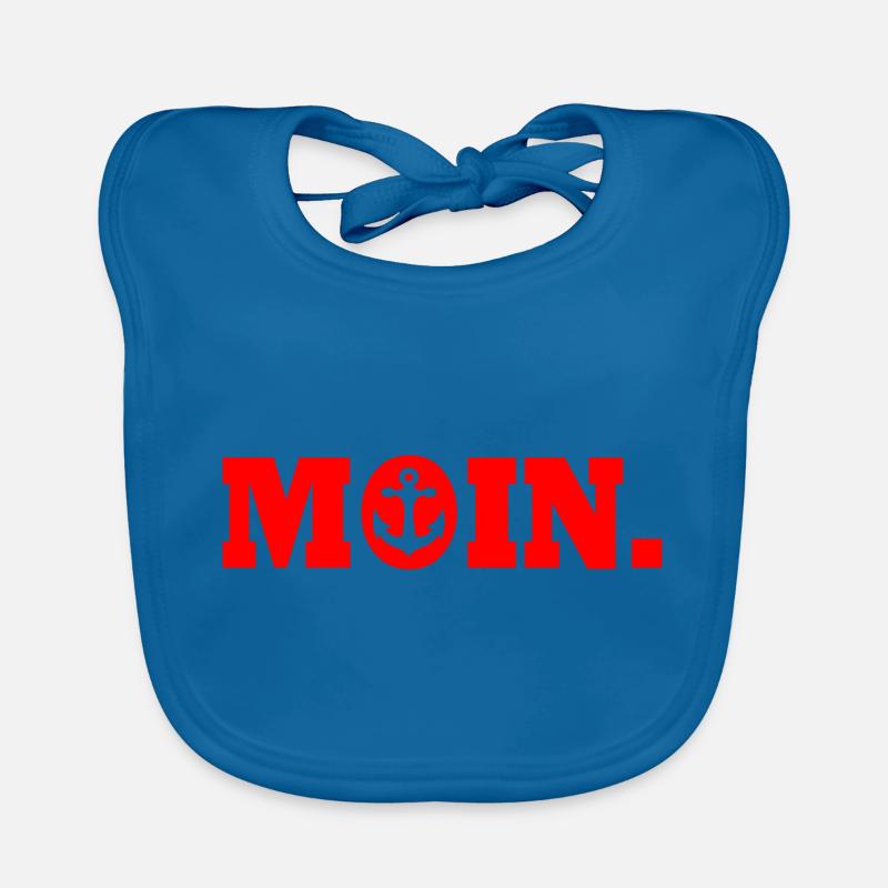 Moin - Baby Bio-Lätzchen - Pfauenblau