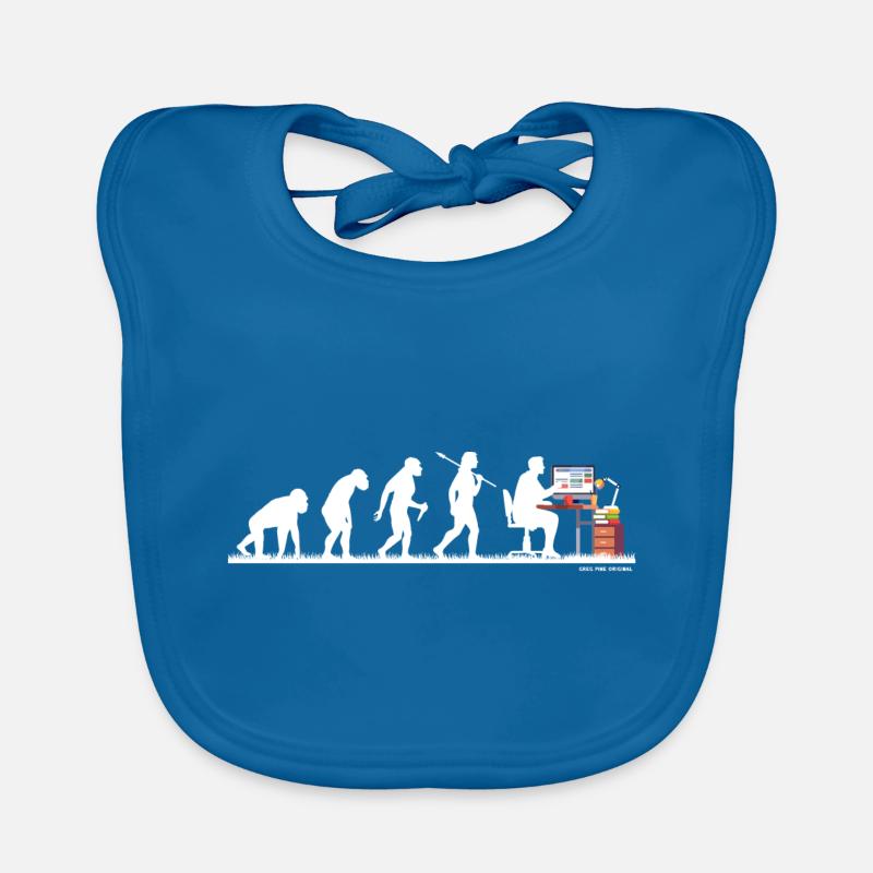 Evolution Nerd Geek Hacker Coder Programmierer Baby Bio-Lätzchen