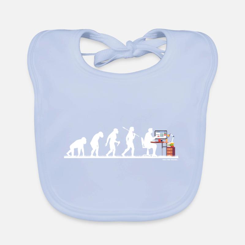 Evolution Nerd Geek Hacker Coder Programmierer Baby Bio-Lätzchen