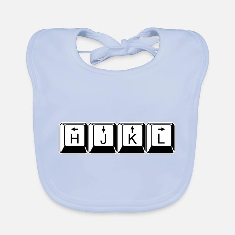 vi/Vim HJKL - Computer Geeks Nerds Code Keyboard Organic Baby Bibs