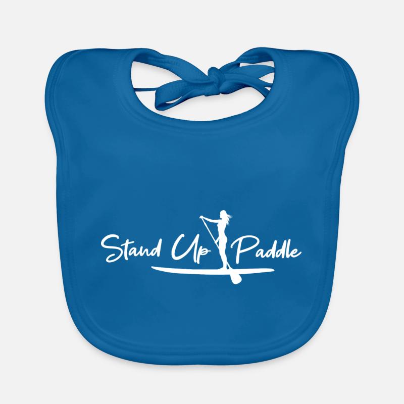 Stand Up Paddle - Bavoir bio Bébé - bleu paon