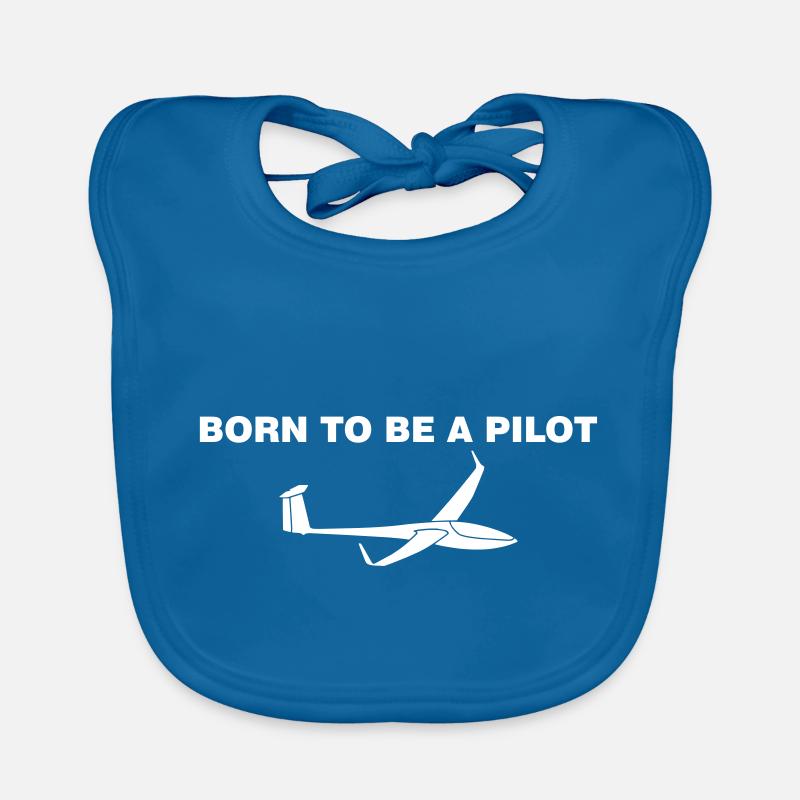 Pilot glider pilot giving birth gift idea Organic Baby Bibs