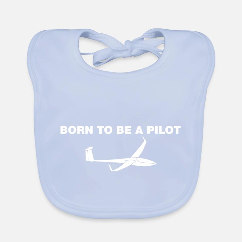 Pilot glider pilot giving birth gift idea Organic Baby Bibs