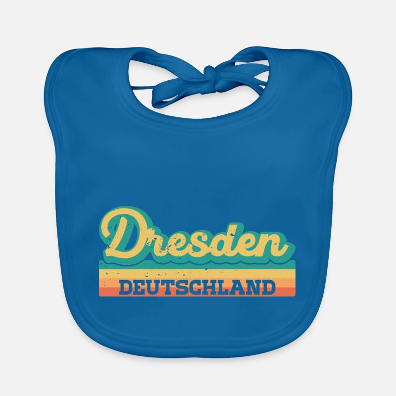 Dresde Allemagne RDA GDR Drapeau rétro Bavoir bio Bébé