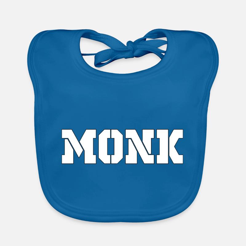MONK white Organic Baby Bibs