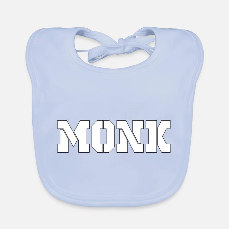 MONK white Organic Baby Bibs