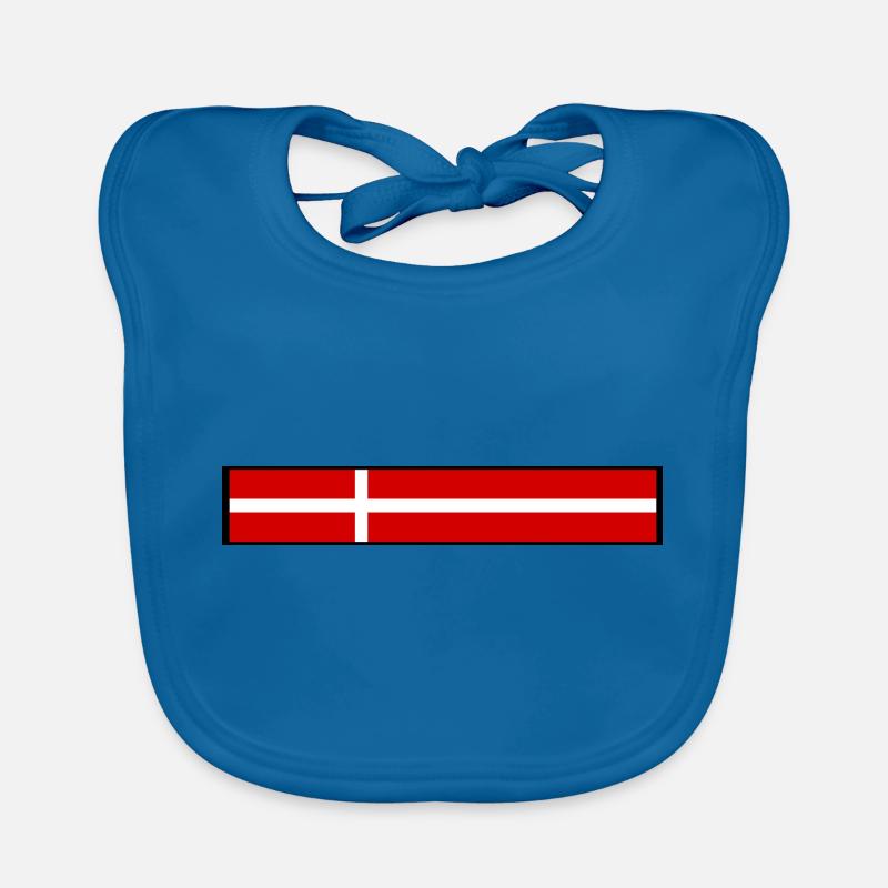 Drapeau du Danemark Bavoir bio Bébé