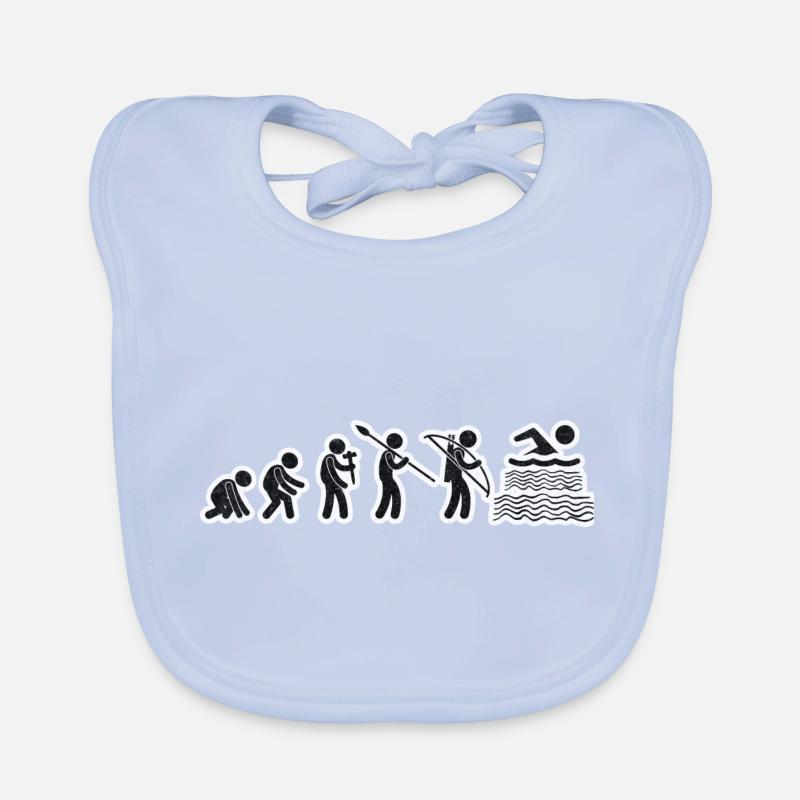 Evolution Swimming Black Grunge Baby Bio-Lätzchen