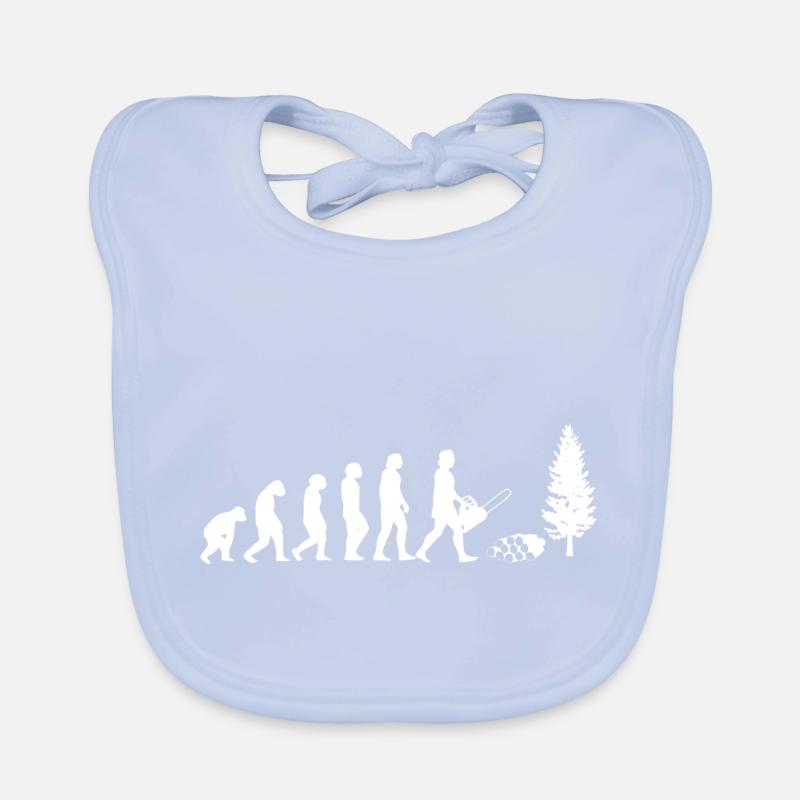 Evolution Holzhacker weiss Baby Bio-Lätzchen