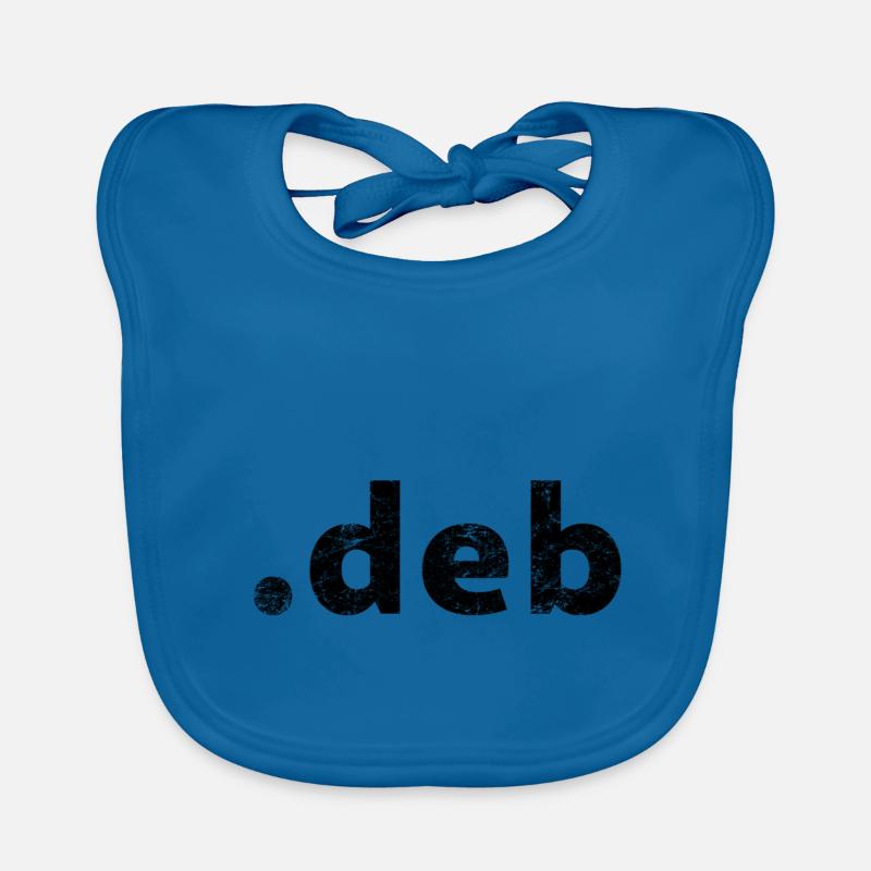 Debian Programmpaket - Baby Bio-Lätzchen - Pfauenblau