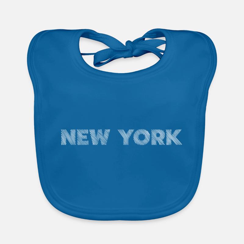 New York lettering Hatching Design Organic Baby Bibs