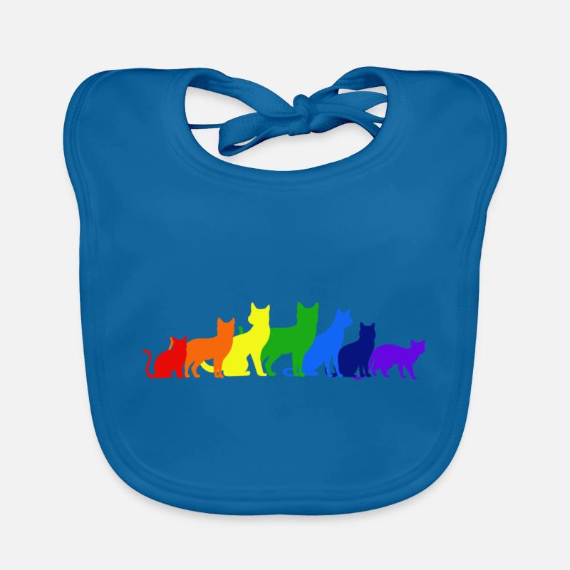 Regenbogen der Katzen Baby Bio-Lätzchen