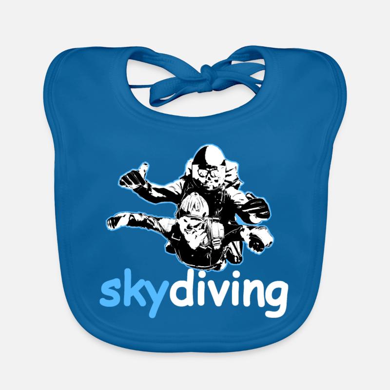 Skydiving tandem parachute Organic Baby Bibs