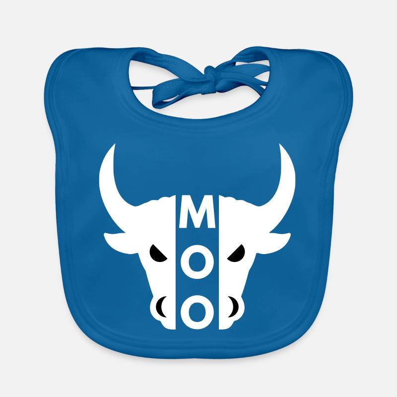 Moo (half head bull) Organic Baby Bibs