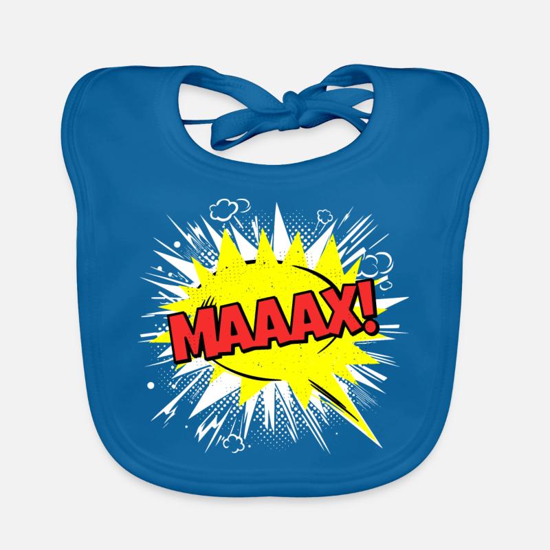Max Nom drôle bulle de dialogue Maaax ! Bavoir bio Bébé