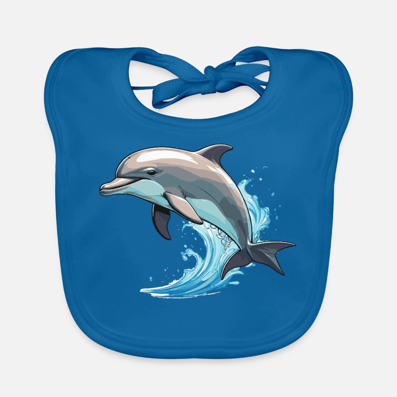 Delfin - Cute Ocean Pet Design Baby Bio-Lätzchen
