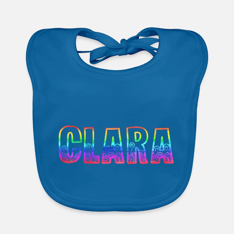 clara rs regenbogen - Baby Bio-Lätzchen - Pfauenblau