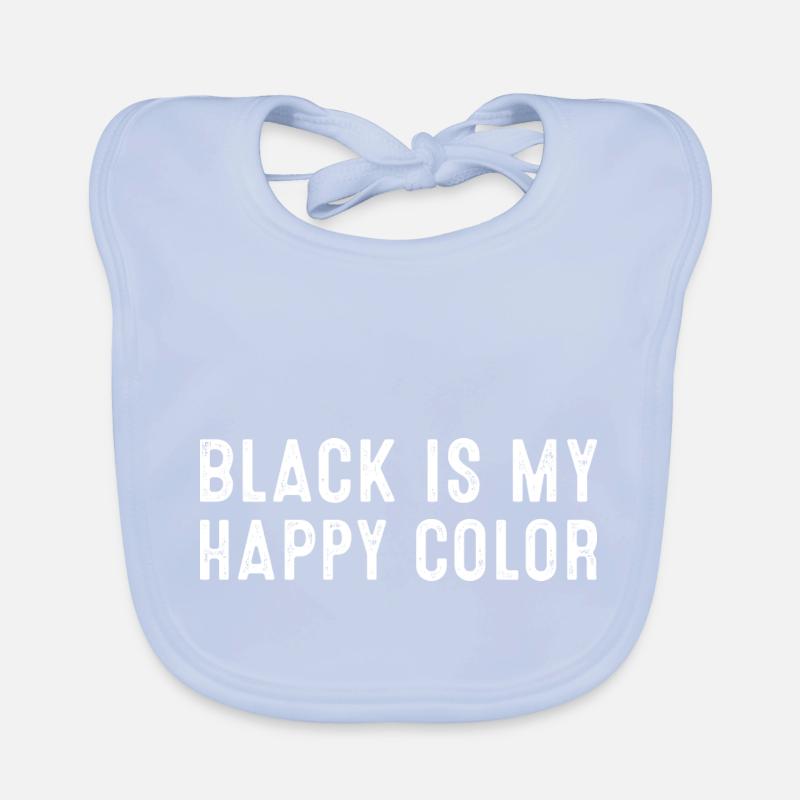 Le noir est ma couleur heureuse Bavoir bio Bébé
