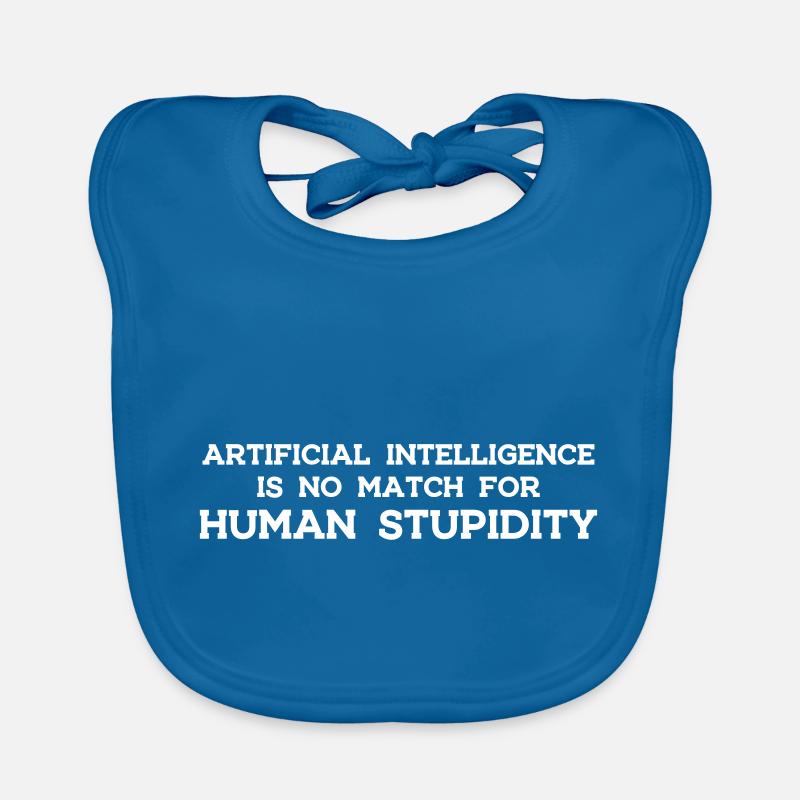 Intelligence artificielle - Bavoir bio Bébé - bleu paon